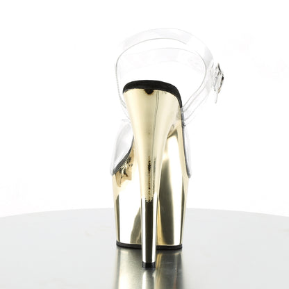 Pleaser Sandali da donna ADORE-708 ClR / Gold Chrome