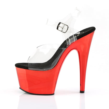 Pleaser Sandali da donna ADORE-708 clr / cromato rosso