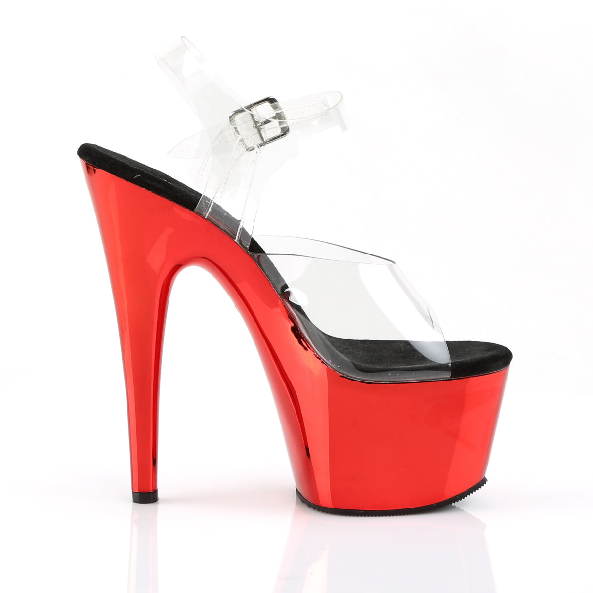 Pleaser Sandali da donna ADORE-708 clr / cromato rosso