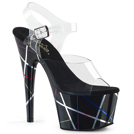 Pleaser Sandali da donna ADORE-708BMC CLR / BLK