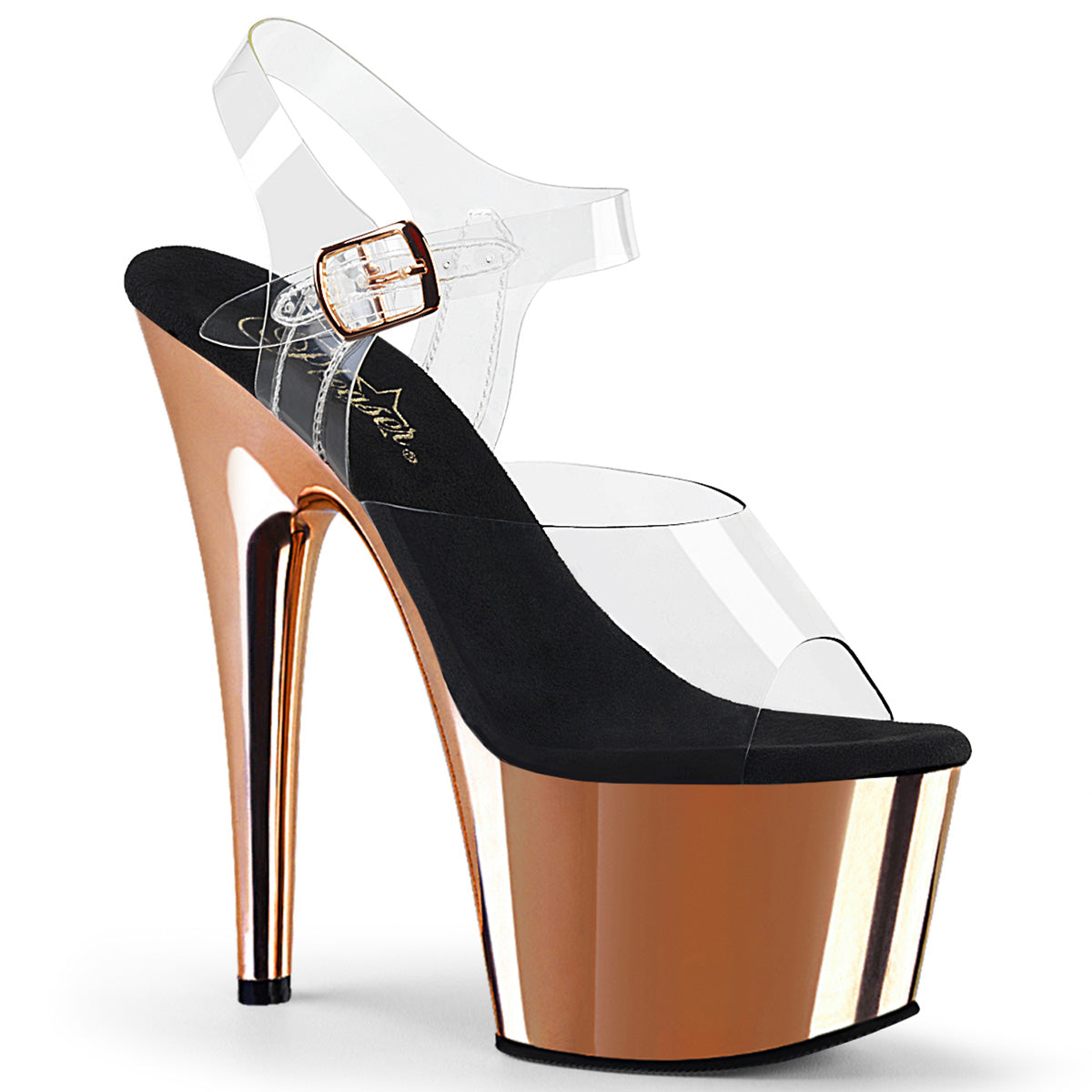Pleaser Sandali da donna ADORE-708 CLR / oro rosa cromato