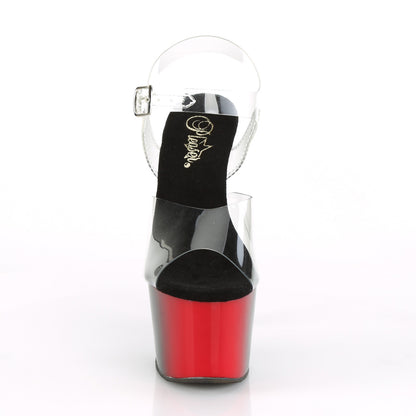 Pleaser Sandali da donna ADORE-708BR CLR / RED-BLK