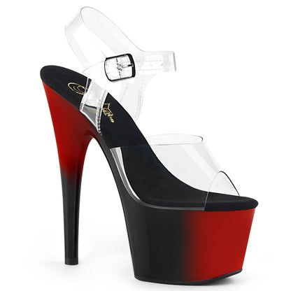 Pleaser Sandali da donna ADORE-708BR CLR / RED-BLK