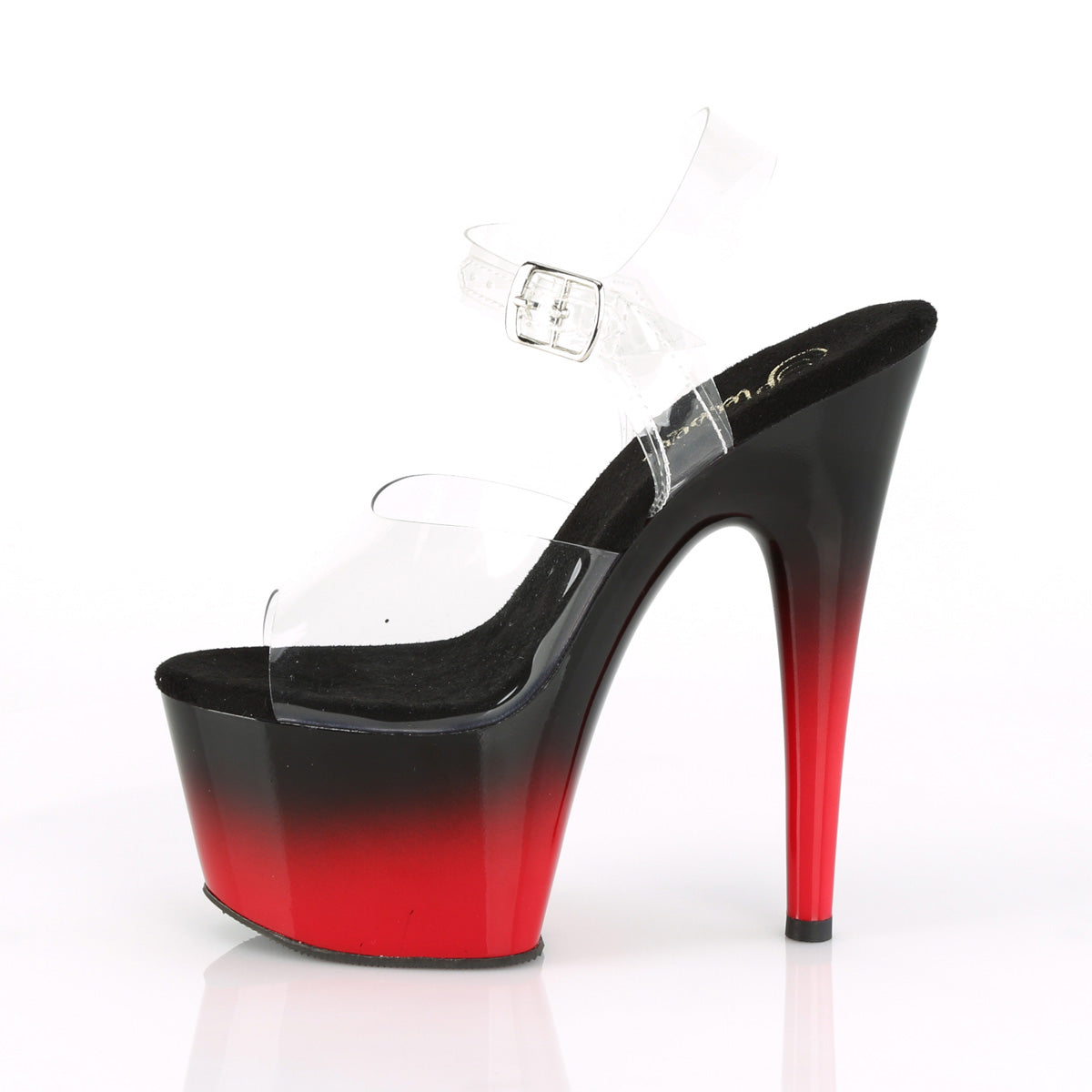 Pleaser Sandali da donna ADORE-708BR-H CLR / BLK-RED