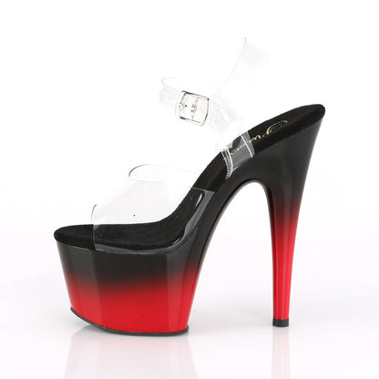 Pleaser Sandali da donna ADORE-708BR-H CLR / BLK-RED