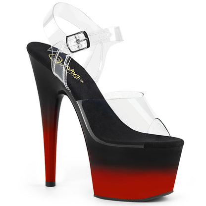 Pleaser Sandali da donna ADORE-708BR-H CLR / BLK-RED