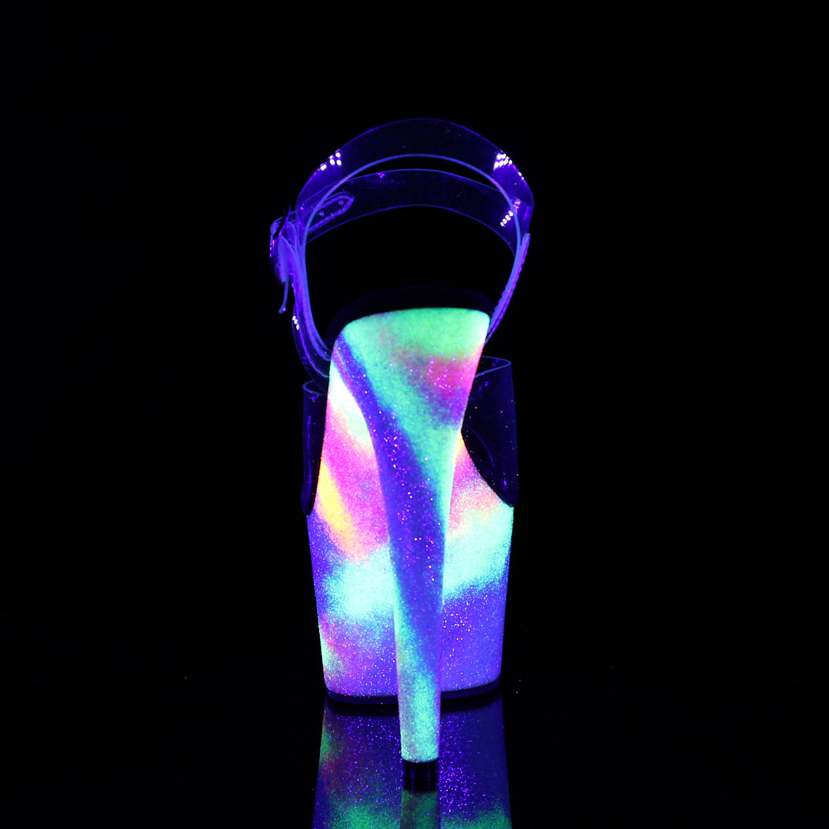 Pleaser Sandali da donna ADORE-708GXY CLR / Neon Galaxy Glitter
