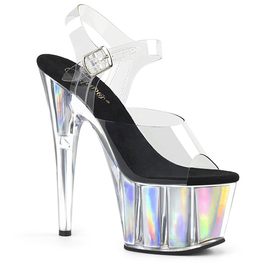 Pleaser Sandali da donna ADORE-708HGI inserti per ologrammi CLR / SLV