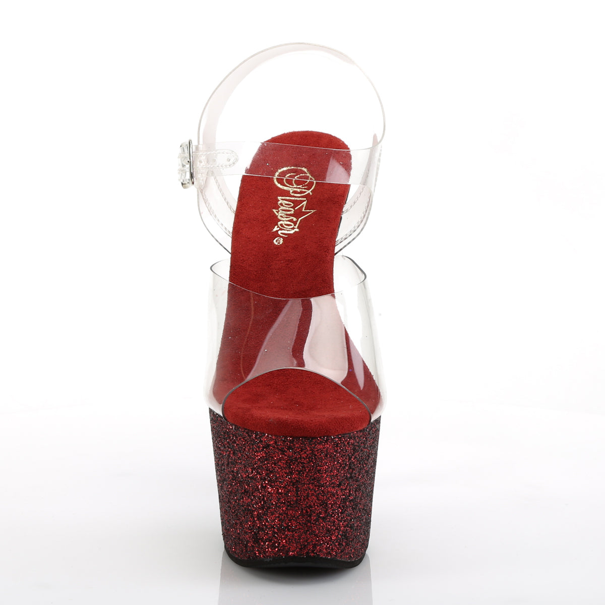Pleaser Sandali da donna ADORE-708HMG CLR / Borgogna multi glitter