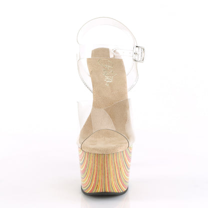 Pleaser Sandali da donna ADORE-708JB CLR / CREAM MULTI