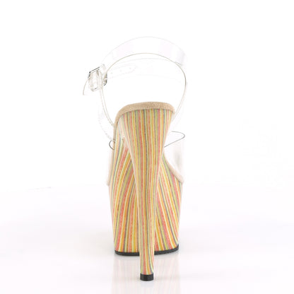 Pleaser Sandali da donna ADORE-708JB CLR / CREAM MULTI