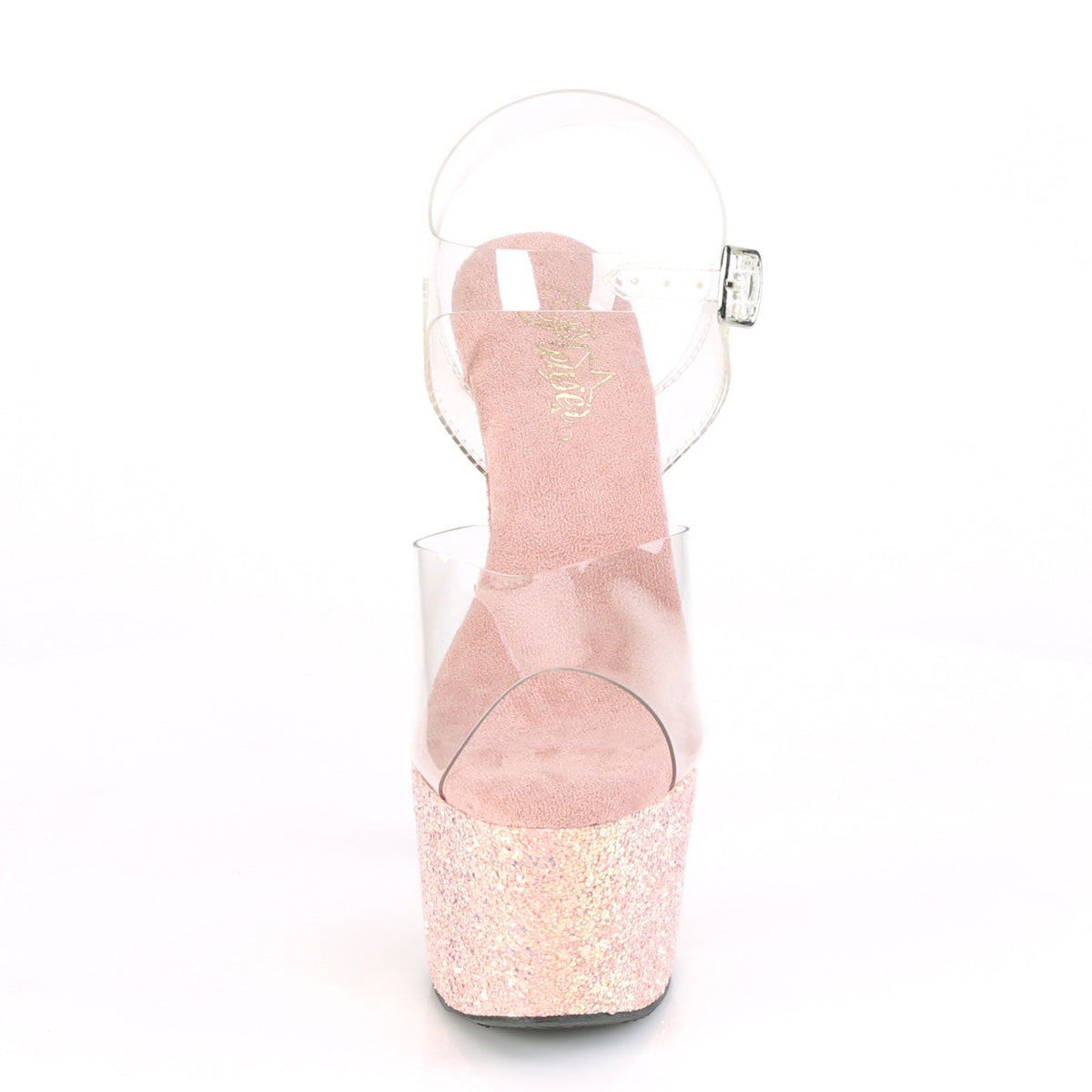 Pleaser Sandali da donna ADORE-708lg CLR / Dusty Blush glitter