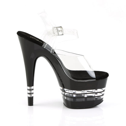 Pleaser Womens Sandals ADORE-708LN Clr/Blk