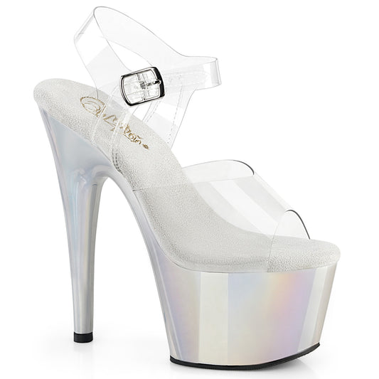 Pleaser   ADORE-708lq clr/ologramma SLV liquido