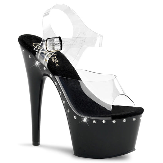 Pleaser Sandali da donna ADORE-708LS CLR / BLK