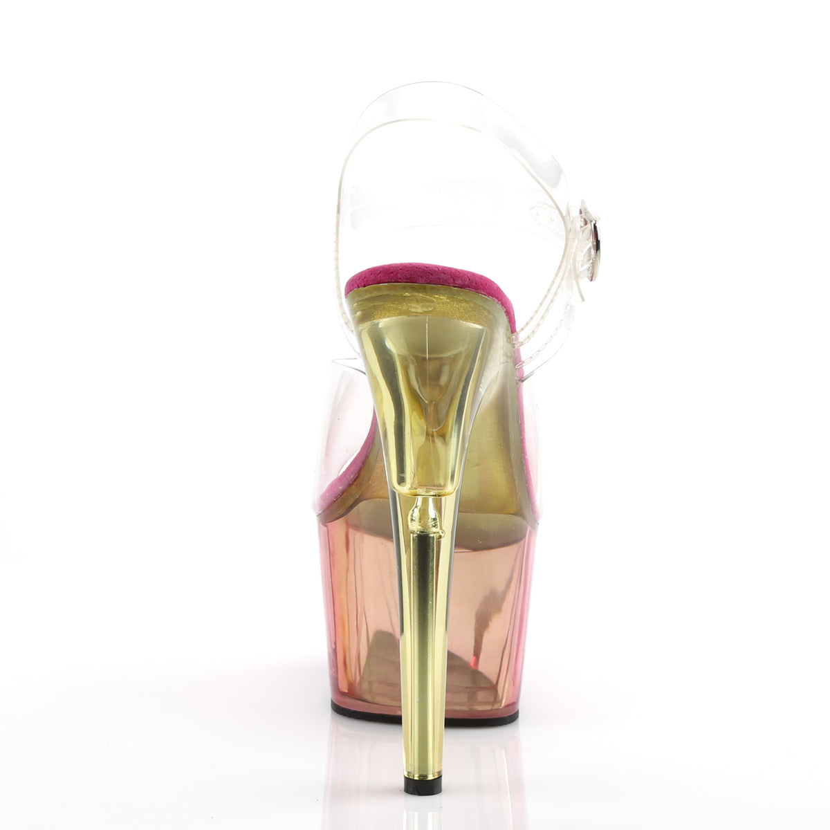 Pleaser Womens Sandals ADORE-708MCT Clr/Pink Tinted