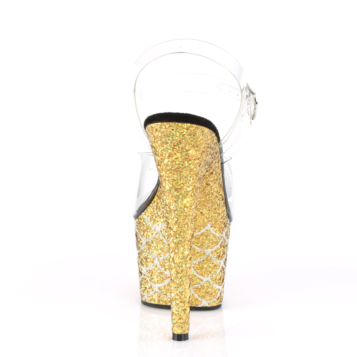 Pleaser Sandali da donna ADORE-708mslg CLR / GOLD multi glitter