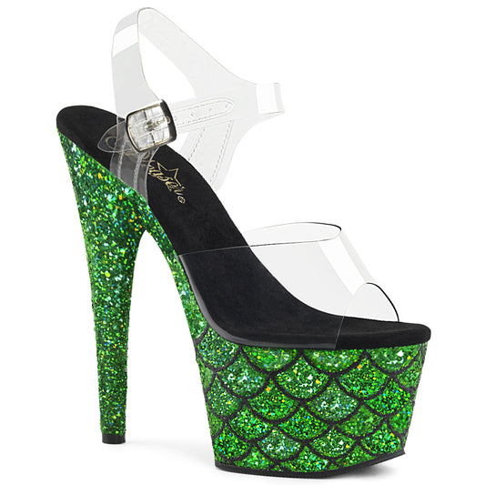 Pleaser Sandali da donna ADORE-708mslg CLR / Green Multitter