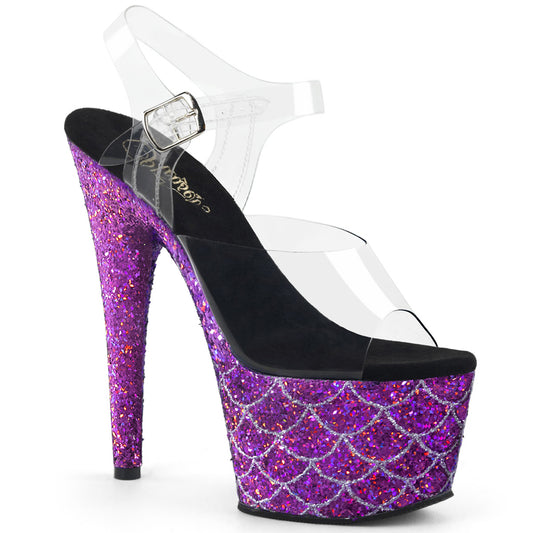 Pleaser Sandali da donna ADORE-708mslg CLR / viola multi glitter