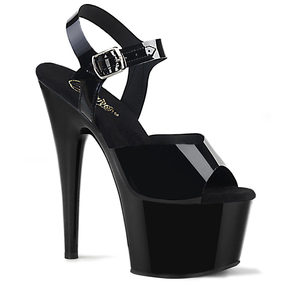 Pleaser Sandali da donna ADORE-708N BLK (Jelly-Like) TPU / BLK