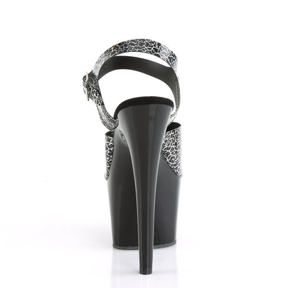 Pleaser Sandali da donna ADORE-708N-ck Blk Crackle Hologram TPU / BLK