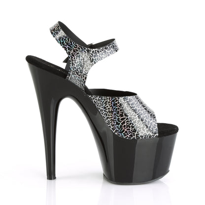 Pleaser Sandali da donna ADORE-708N-ck Blk Crackle Hologram TPU / BLK