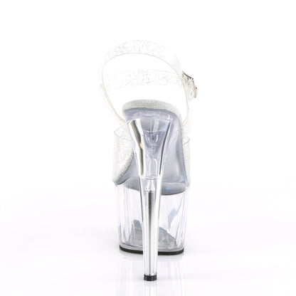 Pleaser Sandali da donna ADORE-708N-ck SLV Crackle Hologram TPU / CLR