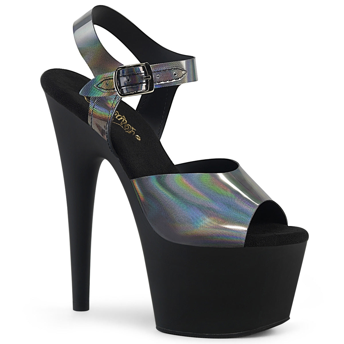 Pleaser Sandali da donna ADORE-708N-DT Pyter Hologram TPU / BLK Matte