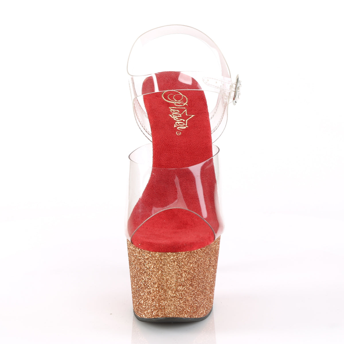 Pleaser Sandali da donna ADORE-708ombre CLR / ROSE GOLD-RED Ombre