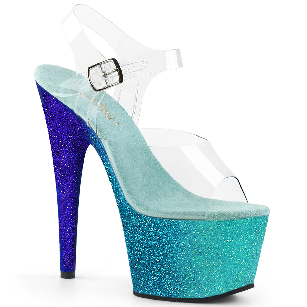 Pleaser Sandali da donna ADORE-708ombre CLR / Aqua-Blue Ombre
