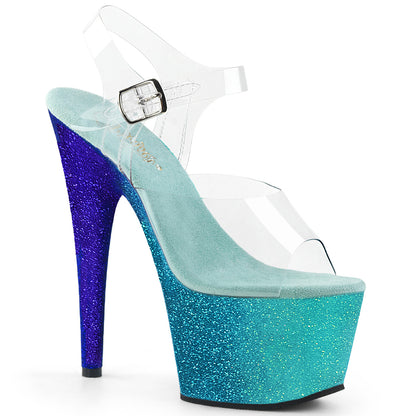 Pleaser Sandali da donna ADORE-708ombre CLR / Aqua-Blue Ombre