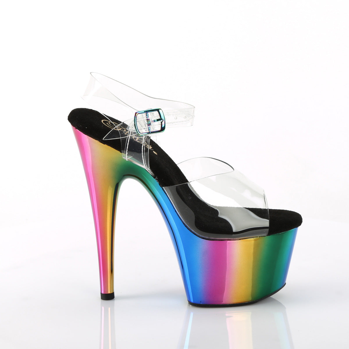 Pleaser Sandali da donna ADORE-708RC CLR /Rainbow Cromo