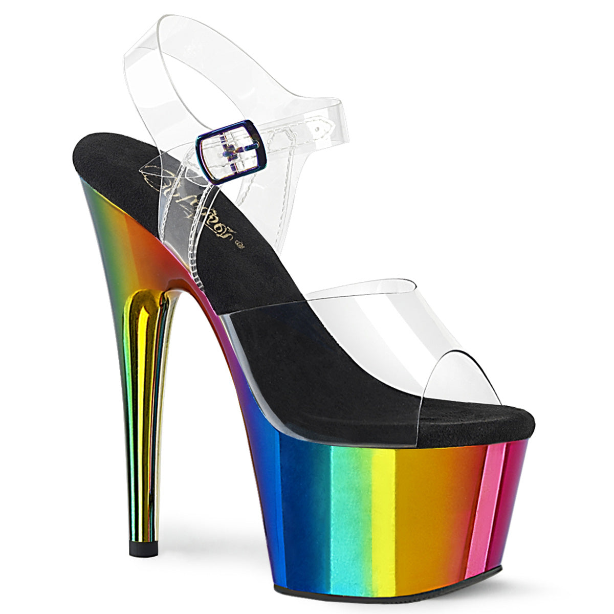 Pleaser Sandali da donna ADORE-708RC CLR /Rainbow Cromo