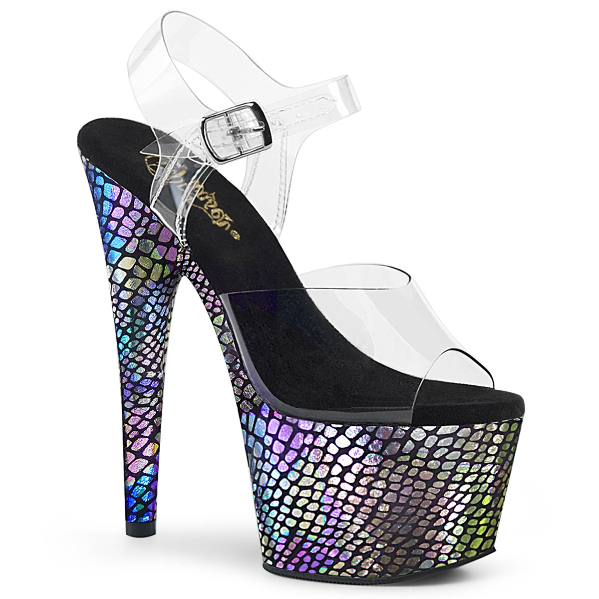 Pleaser Sandali da donna ADORE-708SP CLR / Purple Holo avvolto