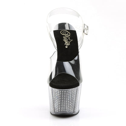 Pleaser Sandali da donna ADORE-708SRS CLR / BLK SRS