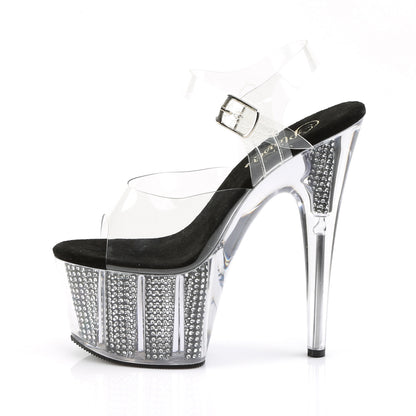 Pleaser Sandali da donna ADORE-708SRS CLR / BLK SRS