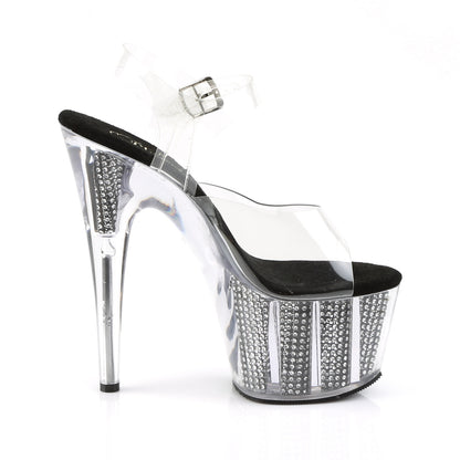 Pleaser Sandali da donna ADORE-708SRS CLR / BLK SRS