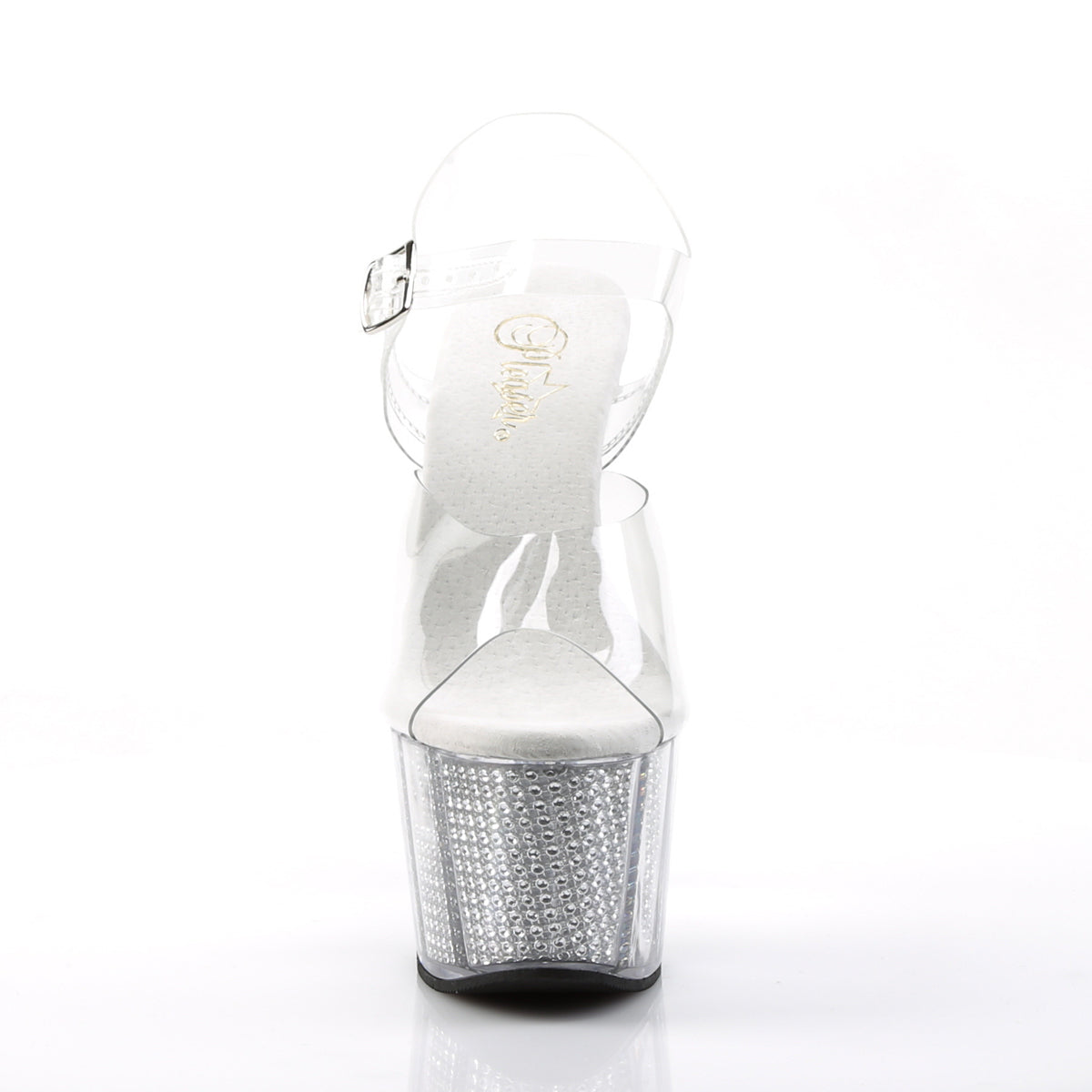 Pleaser Sandali da donna ADORE-708SRS CLR / SLV SRS