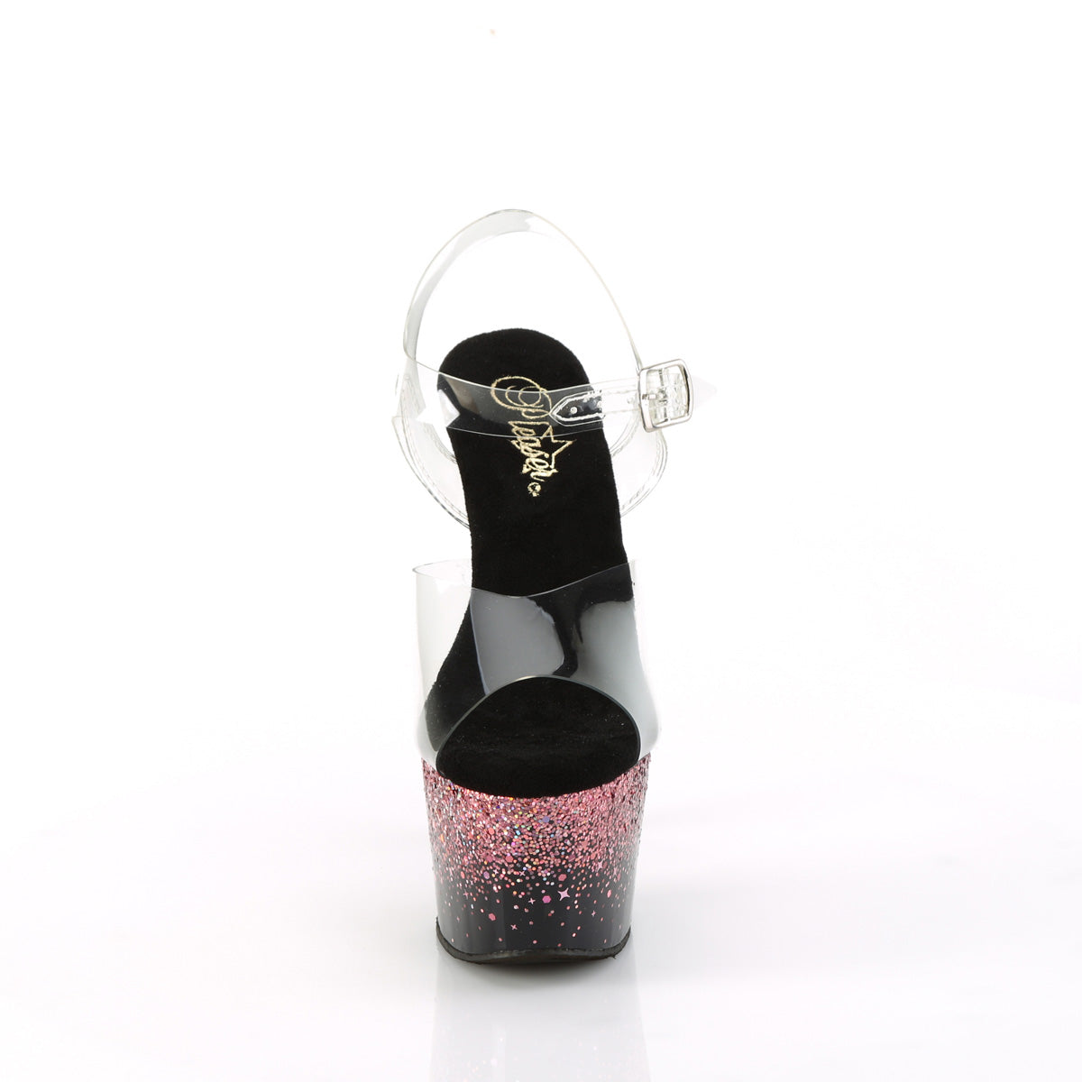 Pleaser   ADORE-708SS CLR/BLK-pink Multitter