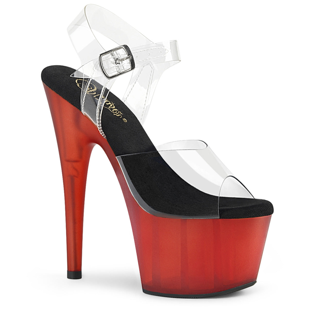 Pleaser Sandali da donna ADORE-708T CLR / rosso smerigliato