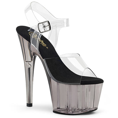 Pleaser Womens Sandals ADORE-708T Clr/Smoke Tinted