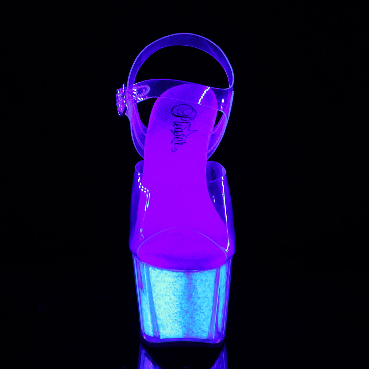 Pleaser Sandali da donna ADORE-708uvg Clr / Neon Opal glitter