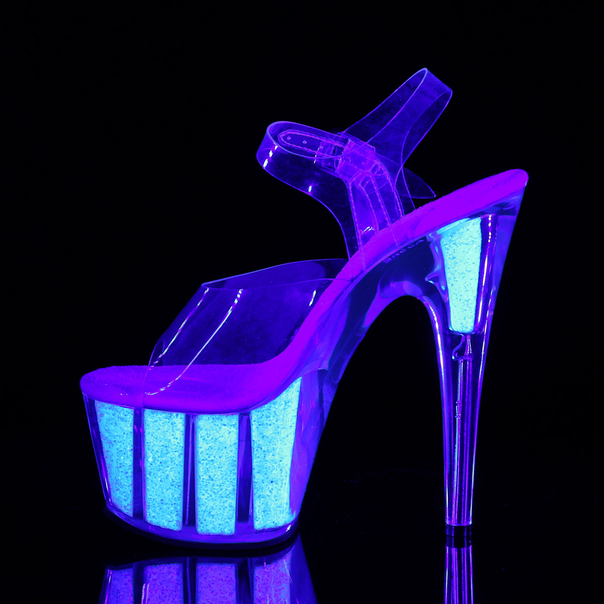 Pleaser Sandali da donna ADORE-708uvg Clr / Neon Opal glitter