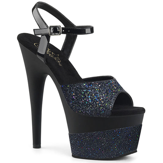 Pleaser Sandali da donna ADORE-709-2G BLK multi glitter / blk multi glitter