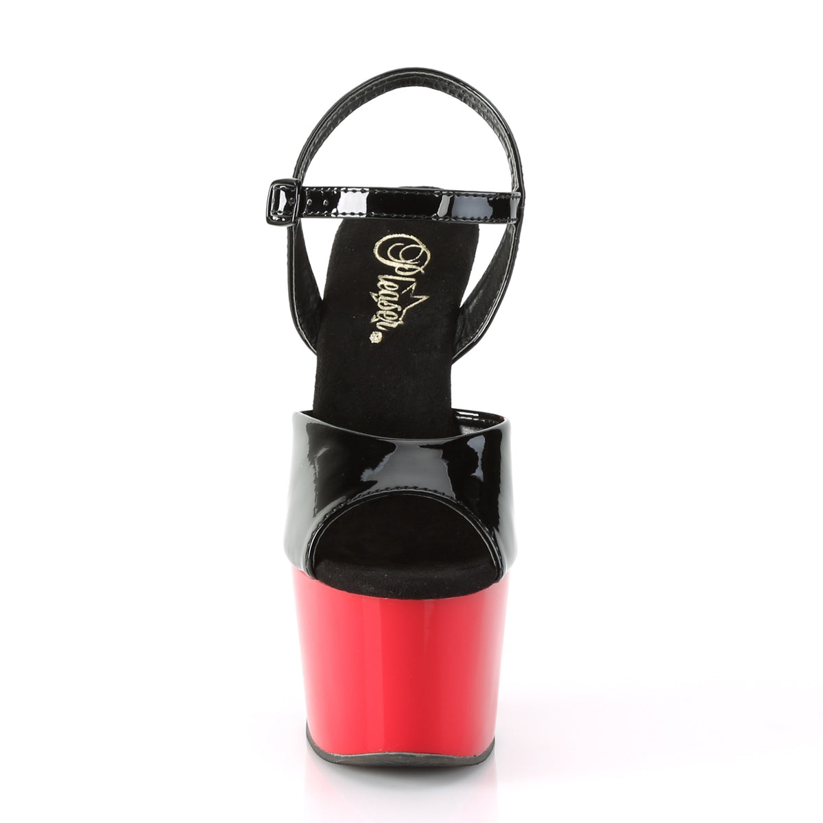 Pleaser Sandali da donna ADORE-709 BLK PAT / RED