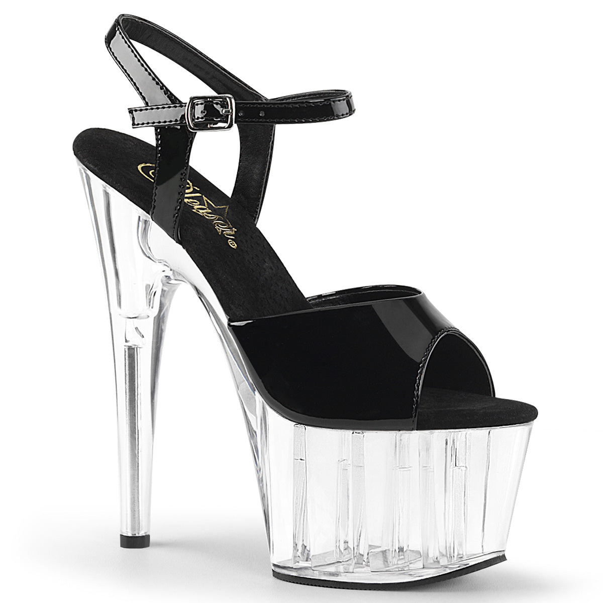 Pleaser Sandali da donna ADORE-709 BLK PAT / CLR