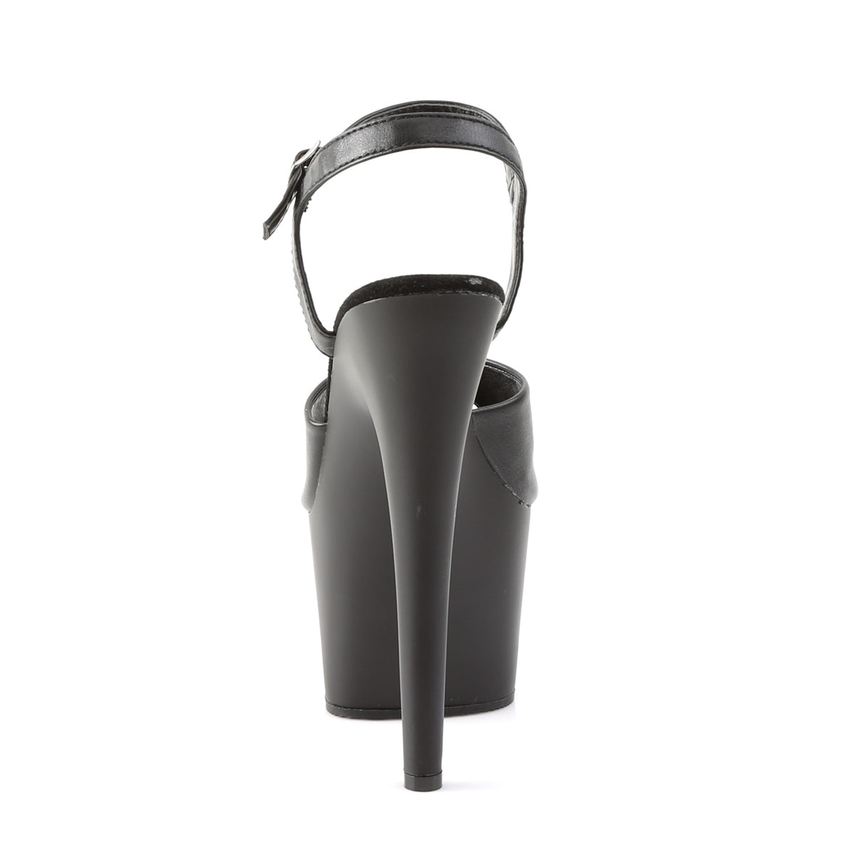 Pleaser Womens Sandals ADORE-709 Blk Faux Leather/Blk Matte