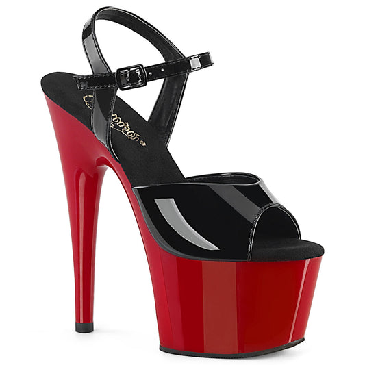 Pleaser Sandali da donna ADORE-709 BLK PAT / RED