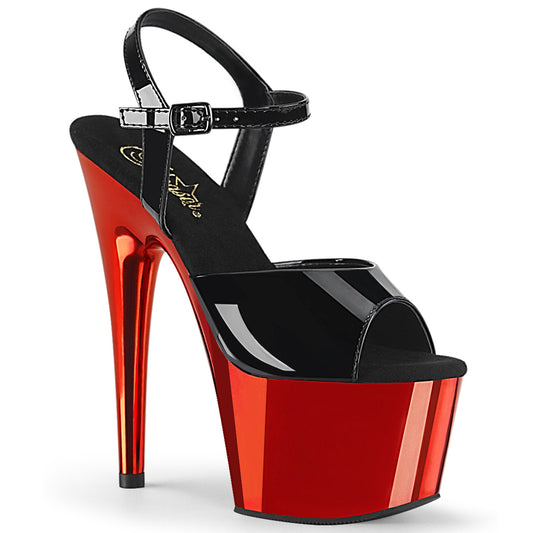 Pleaser Sandali da donna ADORE-709 BLK PAT / RED Chrome