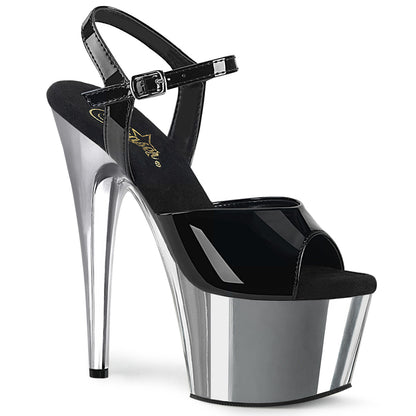 Pleaser Sandali da donna ADORE-709 BLK PAT / SLV Chrome